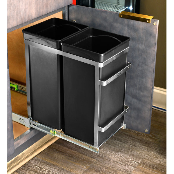 AdirHome 4.7 Gallon Under Trash Can System with 2 Trash Bins & Reviews Wayfair